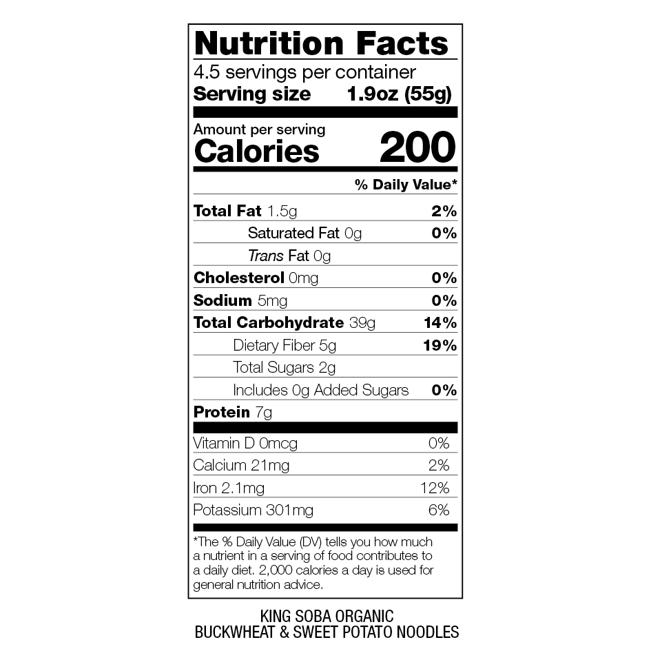 Organic Buckwheat & Sweet Potato Noodles King Soba USA